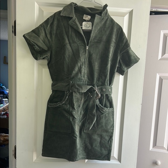 LOFT Dresses & Skirts - Stylish Green Corduroy Dress
